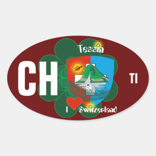 Adesivo Oval Suíça Suisse Svizzera Svizra Switzerland Kleber