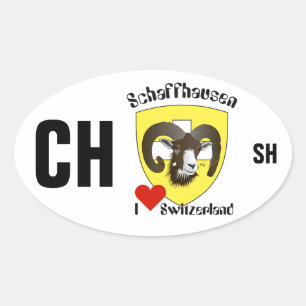 Adesivo Oval Suíça Suisse Svizzera Svizra Switzerland Kleber