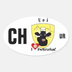Adesivo Oval Suíça Suisse Svizzera Svizra Switzerland Kleber