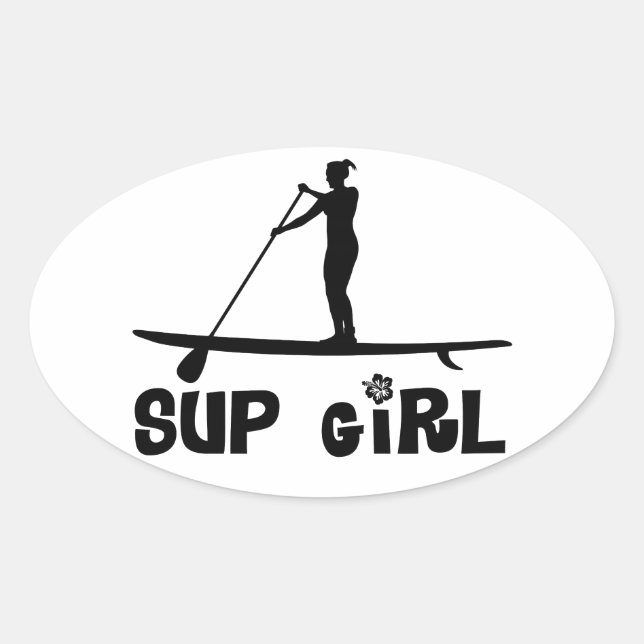 Adesivo Oval SUP Girl (Frente)