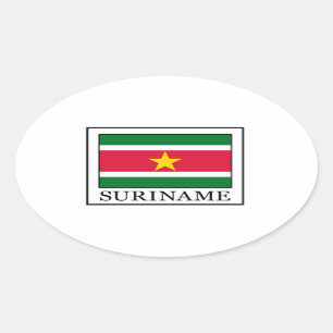 Adesivo Oval Suriname