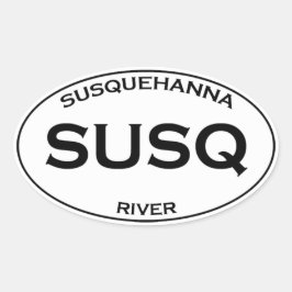 Adesivo Oval SUSQ - Rio Susquehanna