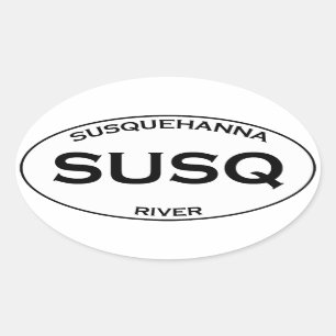 Adesivo Oval SUSQ - Rio Susquehanna