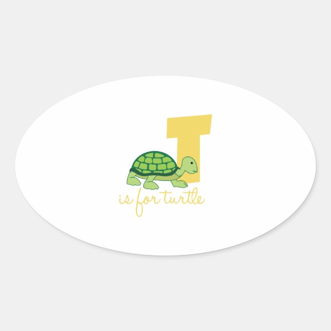 Adesivo Oval T É Para Tartaruga (Frente)