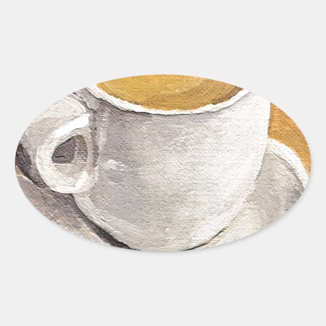 Adesivo Oval Taça Espresso e Saucer (Frente)