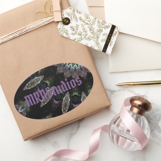 Adesivo Oval Taco de estrelas (Presentear)