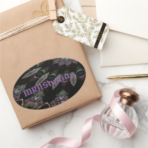 Adesivo Oval Taco de estrelas