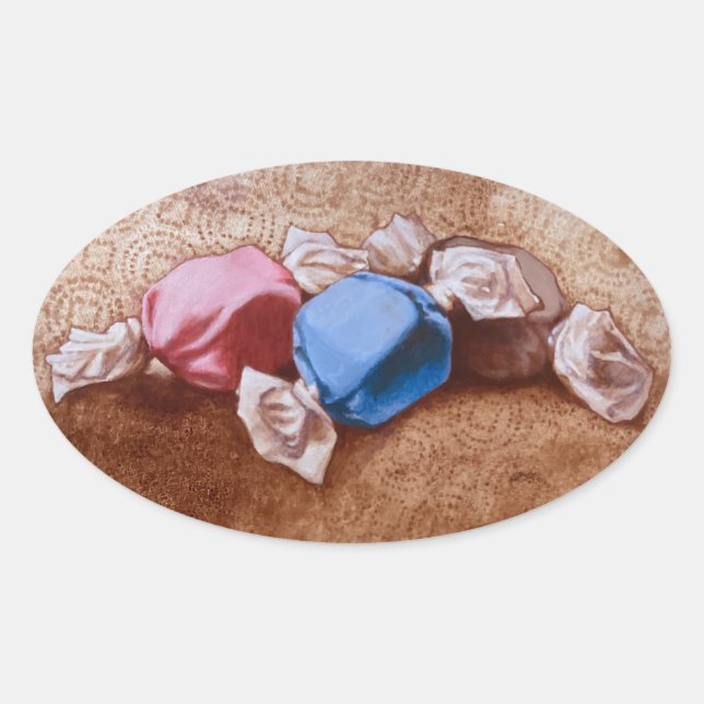 Adesivo Oval Taffy Sticker (Frente)