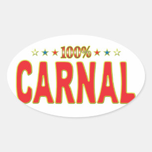 Adesivo Oval Tag Carnal da estrela