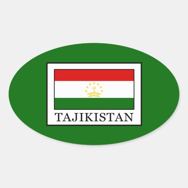 Adesivo Oval Tajiquistão (Frente)