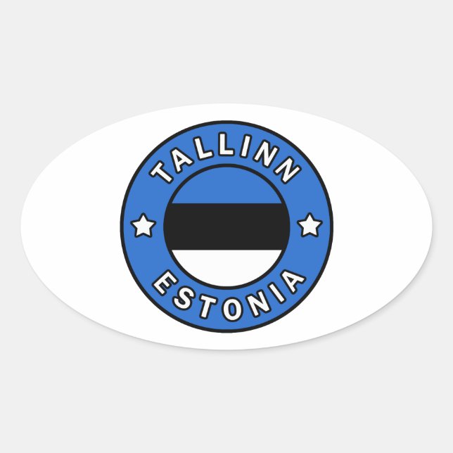 Adesivo Oval Tallinn Estônia (Frente)