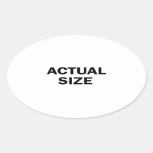 Adesivo Oval Tamanho Real