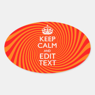Adesivo Oval Tangerina e Red Swirl Decor para a sua calma