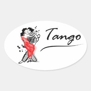Adesivo Oval Tango da dança