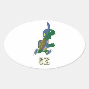 Adesivo Oval Tartaruga 5K - Azul