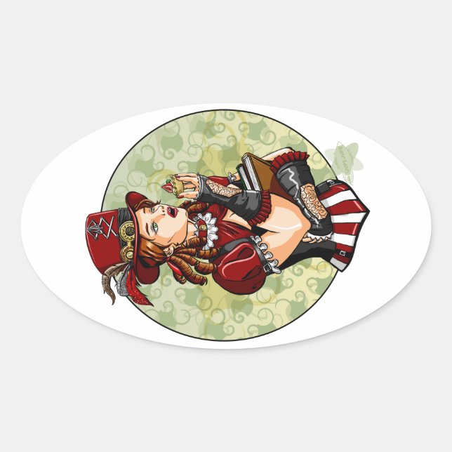 Adesivo Oval Tarts Que Gostam De Tartes (Frente)