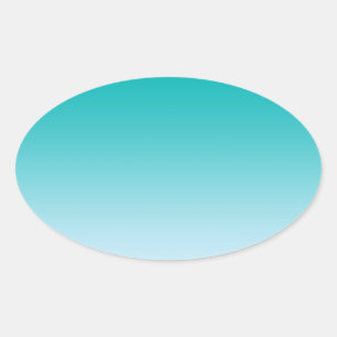 Adesivo Oval Teal Ombre