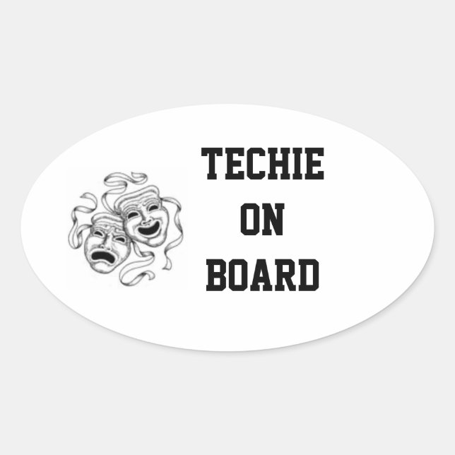 Adesivo Oval Techie On Conselho Sticker (Frente)