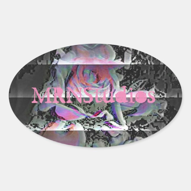 Adesivo Oval Techno Bouquet      (Frente)