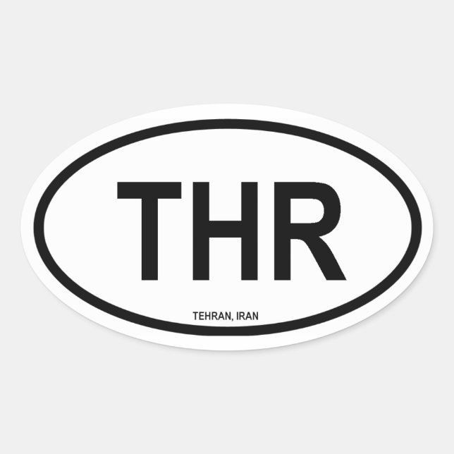 Adesivo Oval Teerão "THR" (Frente)