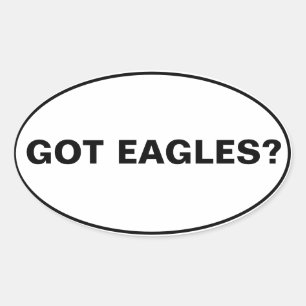 Adesivo Oval Tem Águias? Texto