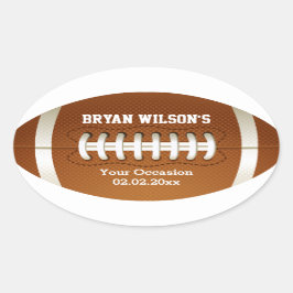 Adesivo Oval Tema de futebol do Partido Esportivo