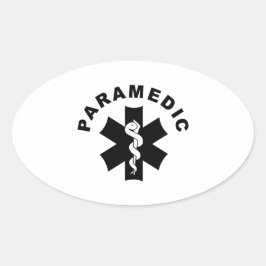 Adesivo Oval Tema paramédico