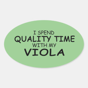 Adesivo Oval Tempo de Qualidade Viola Oval Sticker