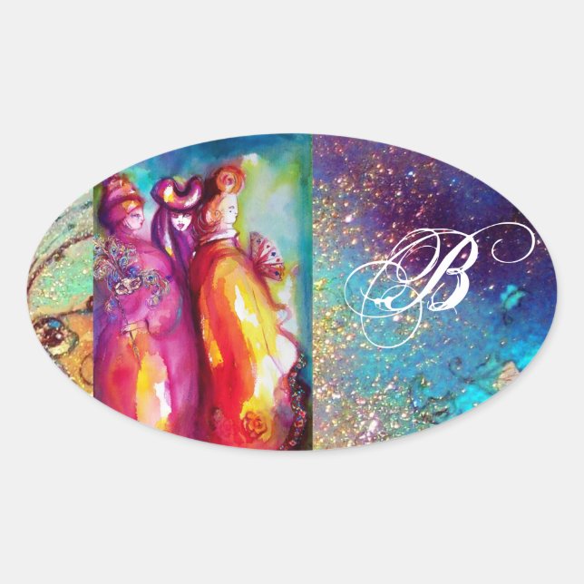 Adesivo Oval Terceira MASSA, Monograma (Frente)