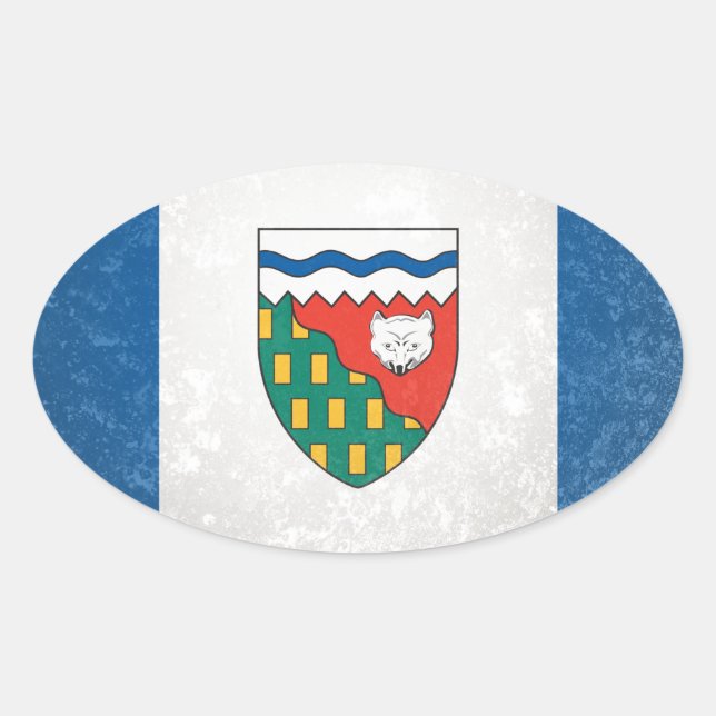 Adesivo Oval Territórios do Noroeste (Frente)