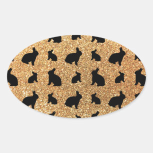 Adesivo Oval Teste padrão amarelo pastel bonito do brilho do