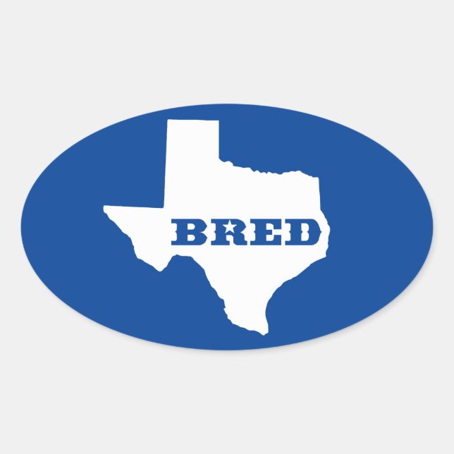 Adesivo Oval Texas Bred (Frente)