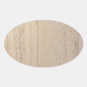 Adesivo Oval Textura de Madeira Branca Lavrada