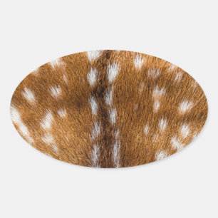 Adesivo Oval Textura de pele de veado