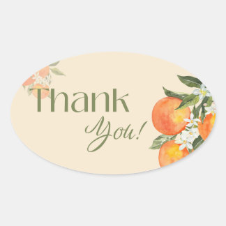 Adesivo Oval Thank you sticker