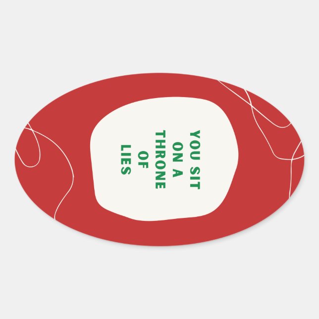Adesivo Oval Throne of Lies Sticker Sheet (Frente)