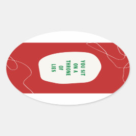 Adesivo Oval Throne of Lies Sticker Sheet