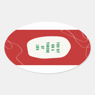 Adesivo Oval Throne of Lies Sticker Sheet