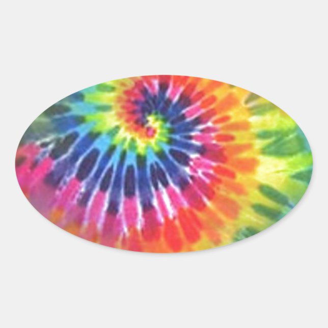 Adesivo Oval Tie Dye (Frente)