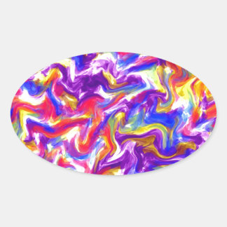 Adesivo Oval Tie Dye