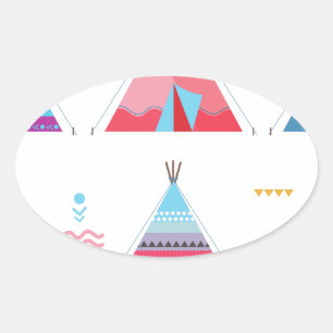 Adesivo Oval tipi rosa