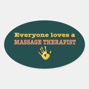 Adesivo Oval Todos adoram um terapeuta de massagem
