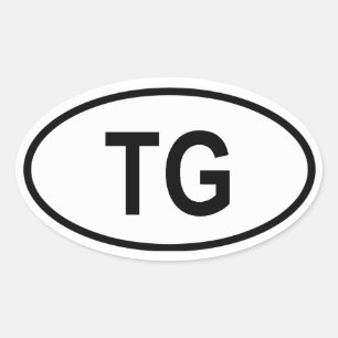 Adesivo Oval Togo "TG "