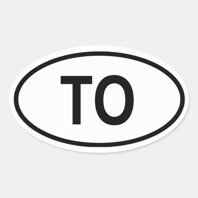 Adesivo Oval Tonga "TO" (Frente)