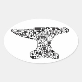Adesivo Oval Tool-O-Rama Anvil Oval Sticker