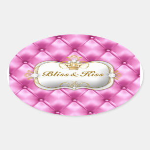 Adesivo Oval Topete do rosa da felicidade de 311 Ciao Bella