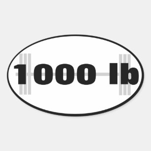Adesivo Oval total 1000lb powerlifting