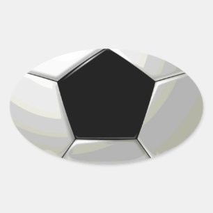 Adesivo Oval Trabalho de arte único do futebol