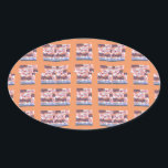 Adesivo Oval Trabalho de arte único e elegante com padrão cardí<br><div class="desc">Trabalho de arte único e elegante para todas as idades com padrões cardíacos Adiciona um toque de amor à sua coleção de artigos de papelaria com este Design com verificação de corações sentimentais. Seja um notebook, um cartão de saudação, ou adesivo, este design traz uma estética romântica e na moda...</div>