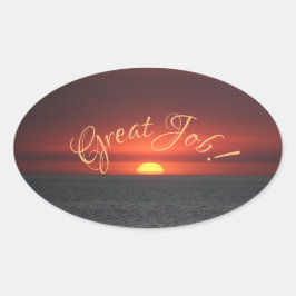 Adesivo Oval Trabalho de excelente!